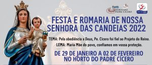 Obra Salesiana Horto do Padre Cícero divulga programação da Festa e Romaria de Nossa Senhora das Candeias 2022